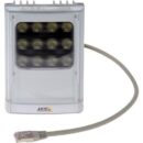 AXIS T90D25 PoE High-Performance White LED Illuminator, Pre-Mounted 10° Diverging Lens, Black