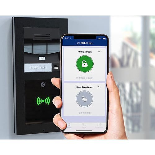 2N 01281-001 IP Verso and LTE Verso 2-Module Frame, In Wall Flush Mount, Black