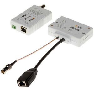 AXIS T8645 T864 Series PoE+ Over Coax Compact 1-Channel Migration to IP Kit, Includes 2 Adapters, White