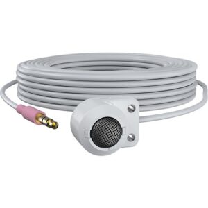 AXIS T8351 Mk II Discreet and Compact Analog Microphone, 3.5mm, White