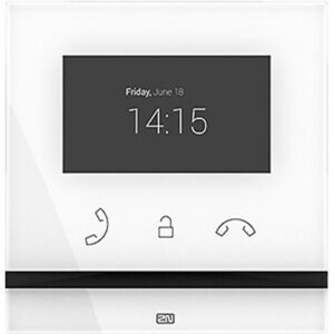 2N 01936-001 Indoor Compact Answering Unit with 4.3" Color Display, White