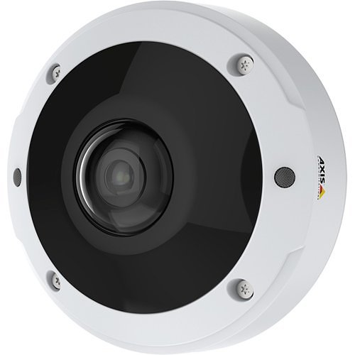 AXIS M3077-PLVE M39 Series 6MP Outdoor Vandal Resistant 360° Panoramic Fixed Dome IR WDR IP Camera, 1.56mm Lens, White