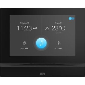 2N 02087-001 Indoor View Answering Unit, 7" Touchscreen with Wide View Angle, Black