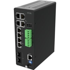 AXIS D8208-R 8-Port Managed Industrial PoE++ Switch, 480W Power Budget