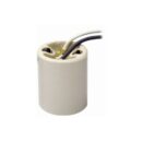 Leviton 10085 Ceiling Mount Wall Mount Plate, White Porcelain Lampholder, Aluminized Steel, 18Gauge, Extra Low Profile, 9", 660W, 250V DC