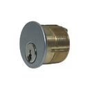 Detex 102281-7 Mortise Cylinder MC65 with Keys, Schlage “C" Keyway, 626 Brushed Chrome Finish