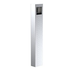 Pedestal Pro 106CAB-KNOX-01-304 Access Control Mounting Post, 60" Stainless Steel Pedestal, KnoxVault 4400