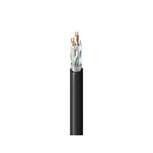 Belden 10GX52F 0101000 10GX CAT6A Enhanced Premise Horizontal Riser Cable, 4/23 Solid BC, Foil Shielded, F/UTP, CMR, Indoor, FT4, 1000' (304.8m), Spool, Black