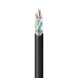Belden 10GX53F0101000 10GX CAT6A Enhanced Plenum Cable, 23/4 Solid BC, Foil Shielded, UTP, CMP, LP, CL3P, FT6, 1000' (304.8m) UnReel, Black