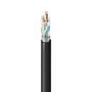 Belden 10GX53F 010Z250 10GX CAT6A Enhanced Plenum Cable, 23/4 Solid BC, Foil Shielded, UTP, CMP, LP, CL3P, FT6, 250' (76.2m) UnReel, Black