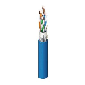 Belden 10GX63F D151000 10GX CAT6A Enhanced Plenum Cable, 23/4 Bonded Solid BC, Foil Shielded, UTP, CMP, FT6, 1000' (304.8m) Reel, Blue