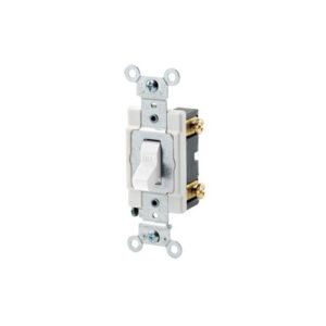 Leviton 12021-2W Standard Toggle Switch Level Single Pole 3A 24VAC/DC, White