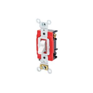 Leviton 1223-7LW 20A 277V 3-Way Toggle Illuminated, White