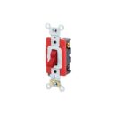 Leviton 1224-2R Toggle Switch Flush 4-Way 20A 120/277VAC, Red