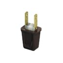 Leviton 123 Connectors, 1-15P Non Polarized Plug, Brown