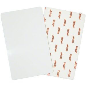 HID 1324GAV11 Direct Image PVC 10 Mil Glossy Adhesive Back Label, ProxCard II Size with Slot Punch, White