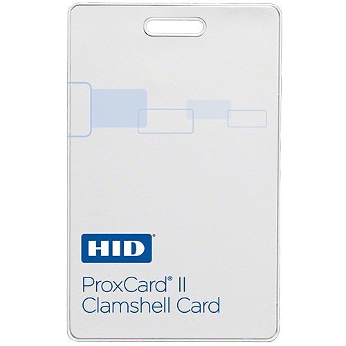 HID 1326NMSSV ProxCard II 1326 Clamshell Smart Card, Non-Programmed, Matte Front, HID Logo Back, Sequential Numbers, Vertical Slot, White