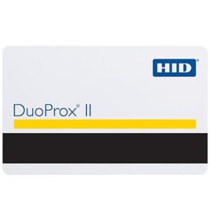 HID 1336NGGNN DuoProx II 1336 Printable Prox Card with Magnetic Stripe, Non-Programmed, Glossy Front and Back, No Numbers, No Slot, White