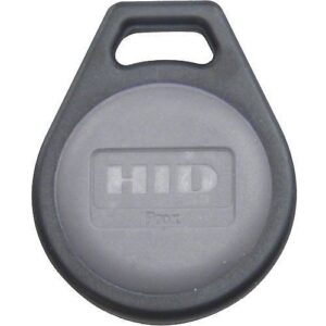 HID 1346LNSCN ProxKey III 1346 Key Fob, Programmed, Sequential Random Laser Numbers, Black with Grey Insert