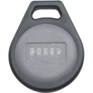 HID 1346LNSNN ProxKey III 1346 Key Fob, Programmed, No Numbers, Black with Gray Insert
