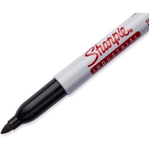 Sharpie 13763PP Industrial Permanent Markers, Fine Point, Black, 3-Pack
