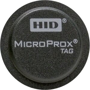 HID 1391LSSSN MicroProx 1391 Proximity 125 kHz Adhesive Tag, Programmed, Sequential Numbers, HID Logo, Gray
