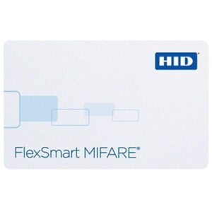 HID 1440MGGMN FlexSmart 1440 MIFARE PVC 4K Printable Smart Card, Programmed 13.56MHz, Glossy Front and Back, Matching Numbers, No Slot, White