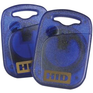HID 1444MSSMN FlexSmart 1444 MIFARE 4K Key Fob, Programmed, Logo Front, Standard Back, Matching Numbers, Blue