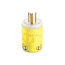 Leviton 1447-P Connectors, 5-15P CR Plug, Yellow