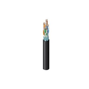Belden 1502R 010500 22/1 Stranded Multimedia Control Cable, Beldfoil Shield with Drain, 18/2 Stranded Tinned Copper, Riser, F-R PVC Jacket, 500' (152.4m) Reel, Black