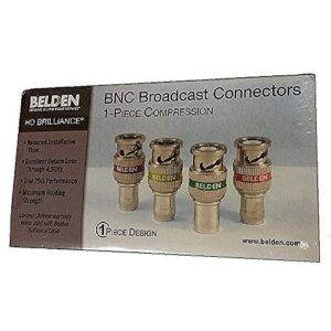 Belden 1505ABHD1 BNC Connector, RG-59, 6GHz, HD, Red, 1-Piece