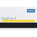 HID 1536LGGMV DuoProx II 1536 Printable Composite Proximity Card, Programmed, Glossy Front and Back, Slot Dots Back, Matching Numbers, Vertical Slot, White