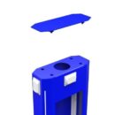 Pedestal Pro 156TOW-EMER-01-304 Emergency Tower J-Hook, Stainless Steel, Powder Coated Dynasty Blue