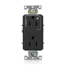 Leviton 16252-1PE Decora Receptacle Split with Plug Control, 15A, 125V