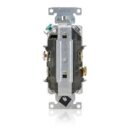 Leviton 16252-1PE Decora Receptacle Split with Plug Control, 15A, 125V