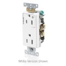 Leviton 16252-1PE Decora Receptacle Split with Plug Control, 15A, 125V
