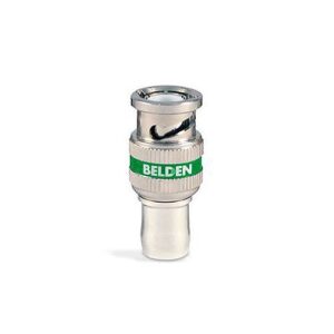 Belden 1695ABHD1 BNC Connector, RG-6, 6GHz, HD, Plenum, Green, 1-Piece
