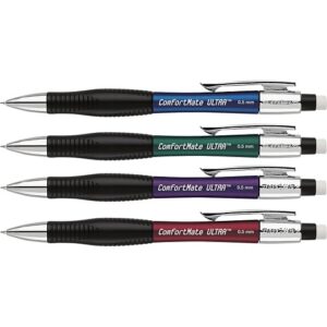 Paper Mate 1738797 Comfortmate Ultra Mechanical Pencil, 0.5mm, Black Lead, Assorted Barrel Colors, Dozen