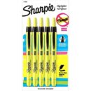 Sharpie 1740822 Retractable Highlighter, Chisel Tip, Fluorescent Yellow, 5-Pack