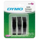 DYMO 1741670 Label Maker, 3-Pack Black Tape, 3/8" (9mm)