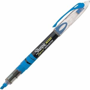 Sharpie 1754467 Liquid Pen Style Highlighters, Fluorescent Blue, Chisel Tip, 12-Pack