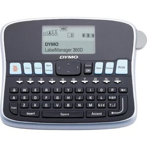 DYMO 1754488 LabelManager 360D Rechargeable Hand-Held Label Maker, Black