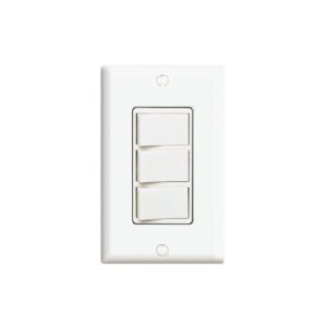 Leviton 1755-2W 15A 120V 3-Way Decora Combination Switch, White