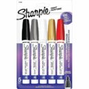 Sharpie 1770458 Oil-Based Paint Markers, Medium Tip, Assorted, Metallic Colors, 5-Pack