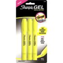 Sharpie 1780474 Gel Highlighter, Fluorescent Yellow, 3-Pack