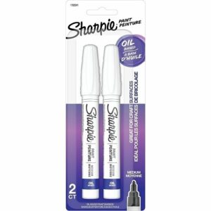 Sharpie 1782041 Oil-Based Paint Markers, Medium Tip, White, 2-Pack