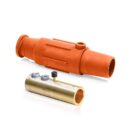 Leviton 17D24-SO 17 Series Female Plug, 350-500 MCM, Orange