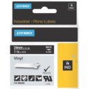 DYMO 1805432 Rhino Black Vinyl Tape, 24mm, White Text