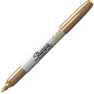 Sharpie 1823887 Metallic Permanent Marker, Fine Tip, 12-Pack, Gold