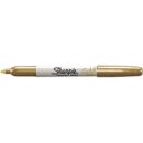 Sharpie 1823887 Metallic Permanent Marker, Fine Tip, 12-Pack, Gold